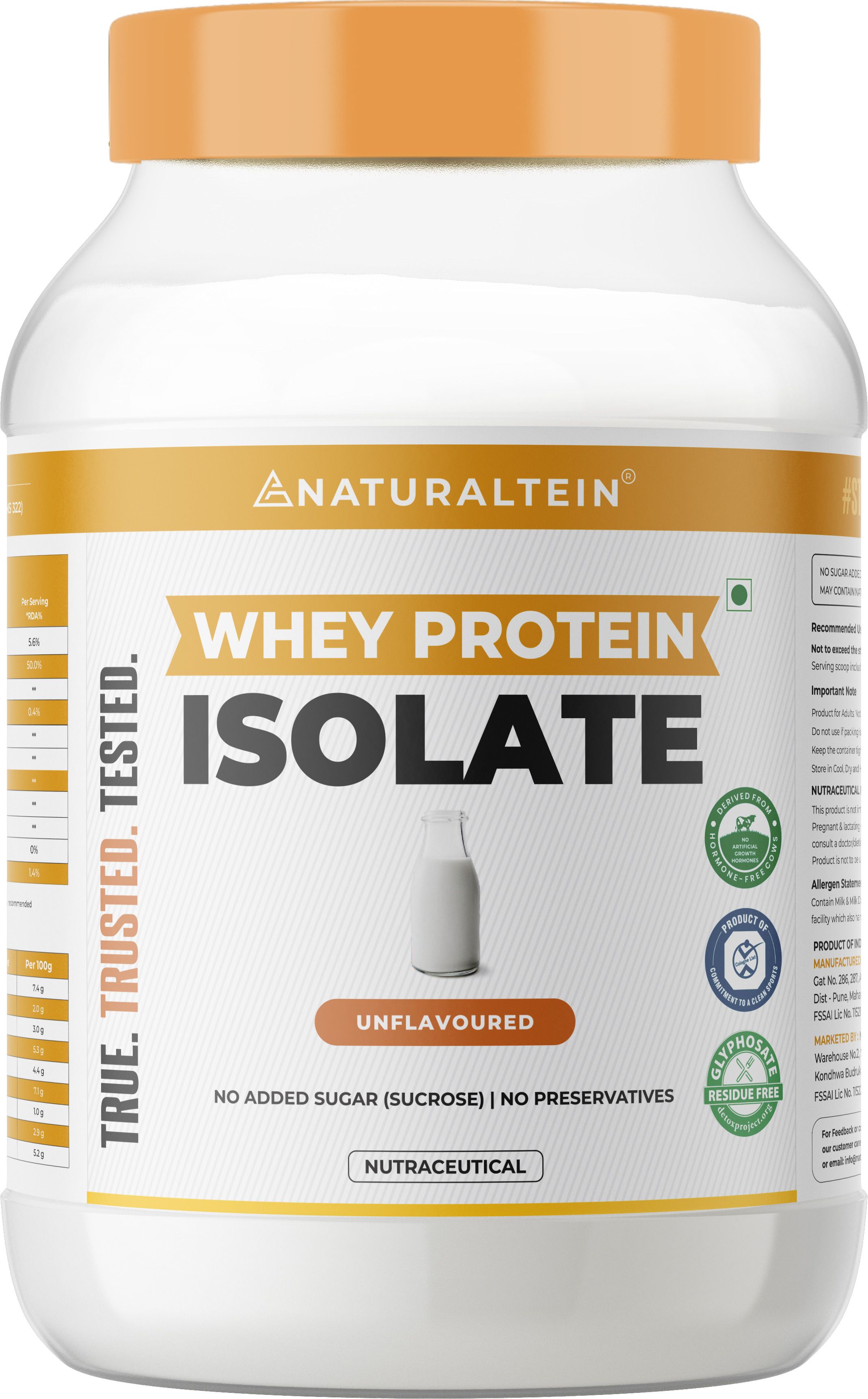 Natural Isolate Unflavored | 27g Protein Per Serving | Naturally Sweetened Whey Protein-image-11
