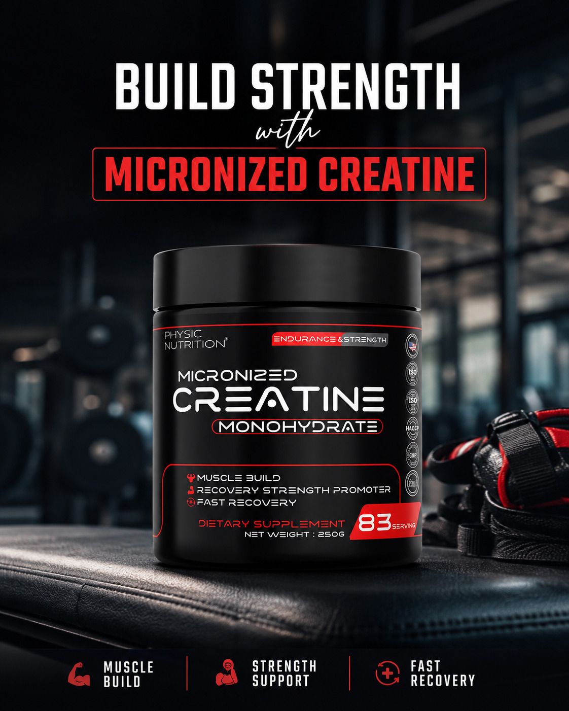 physic nutrition Micronised Creatine Monohydrate | Muscle Build | Fast Recovery Creatine-picture-40