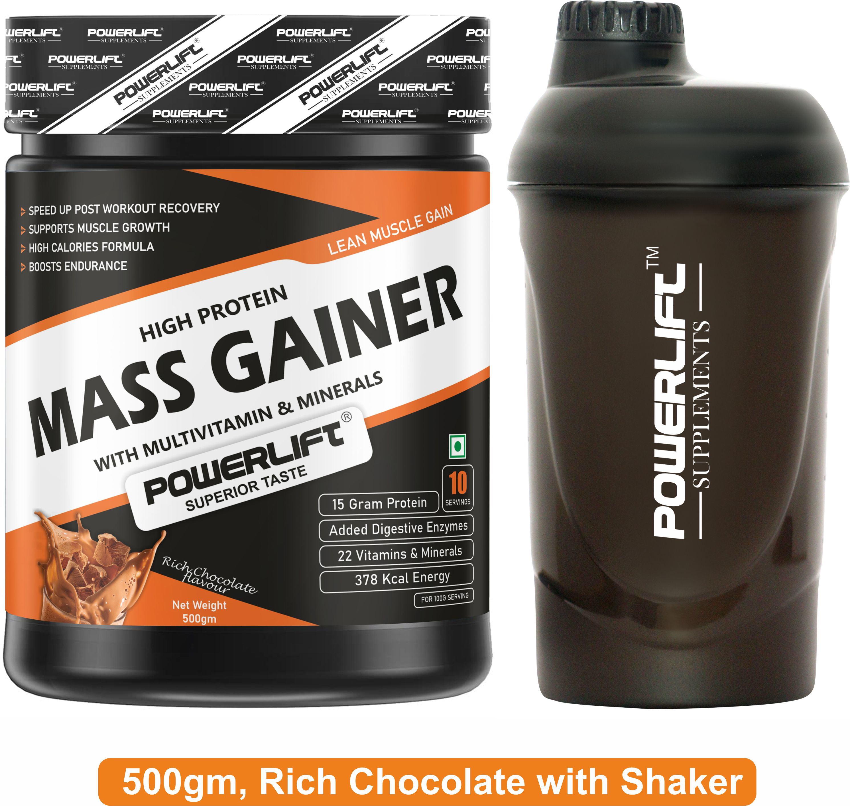 for Muscle Protein Powder with Shaker Weight Gainers/Mass Gainers-image-5