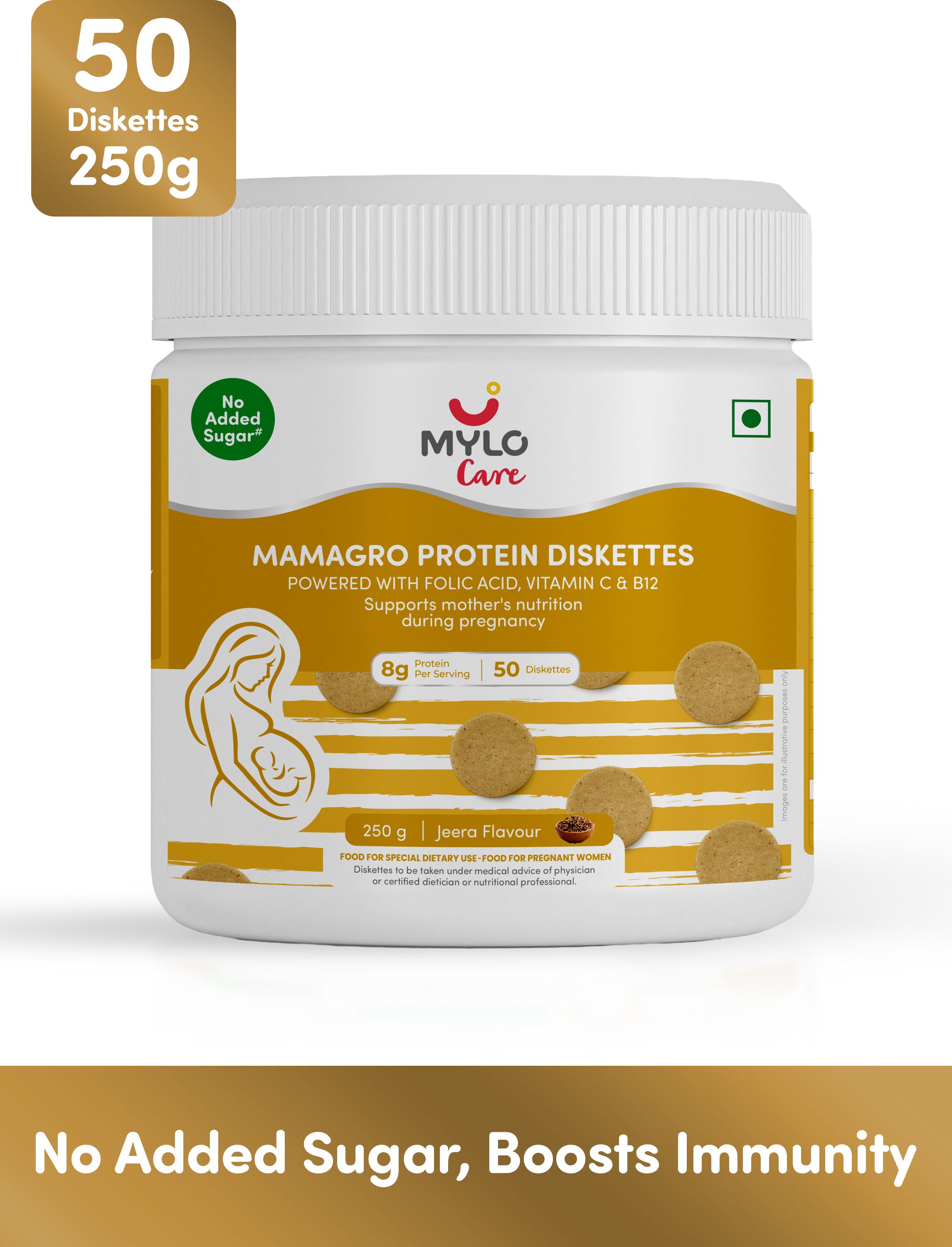 mylo MamaGro Pregnancy Diskettes - No Added Sugar, Easy to Digest , Protein Cookie-picture-0