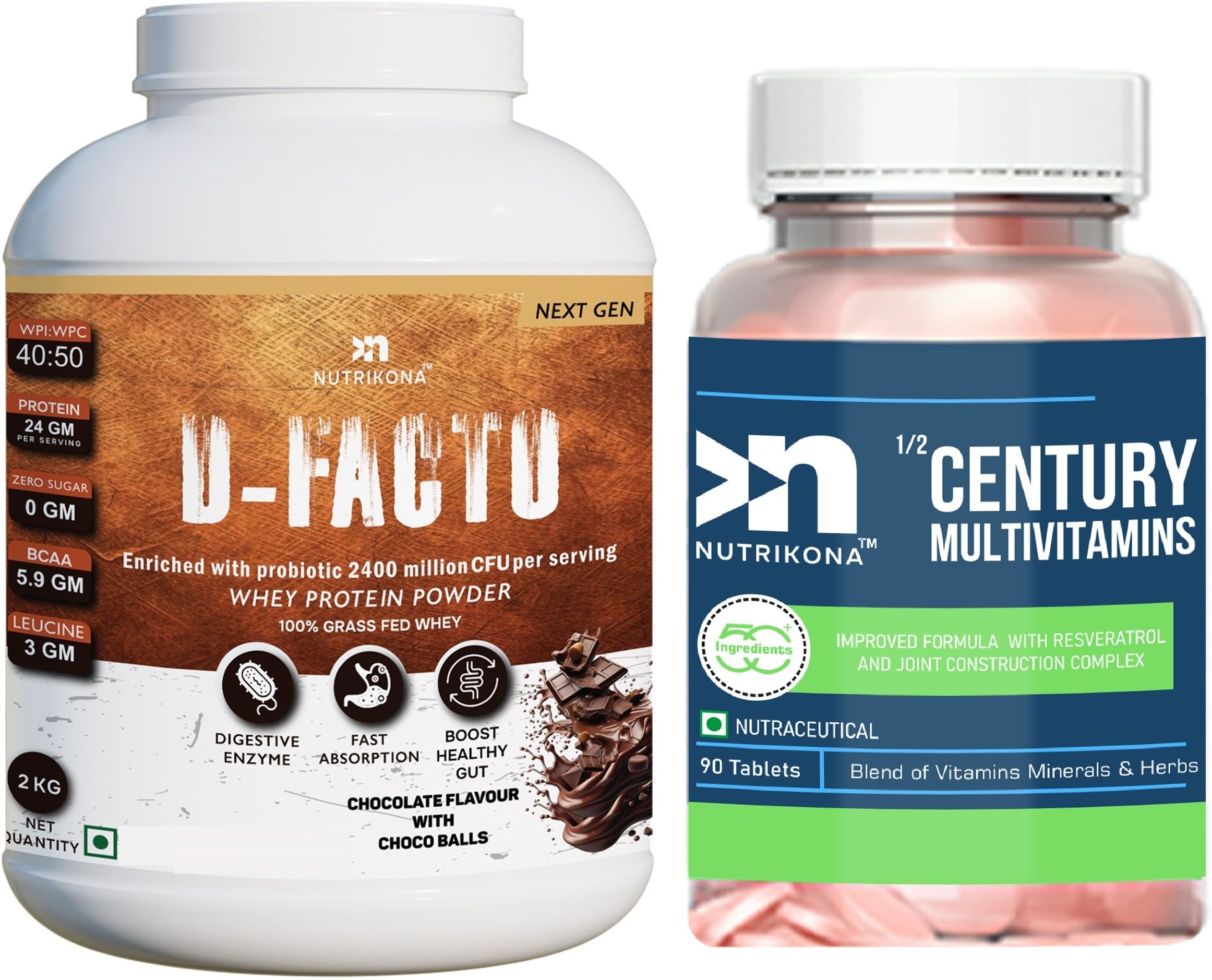 nutrikona Dfacto Whey Isolate Protein with Probiotics & 50-in-1 Daily Health Supplement Whey Protein-picture-10