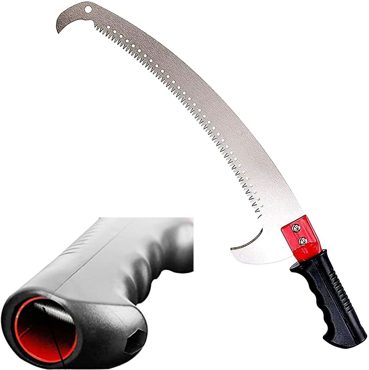 Garden Pruning Saw | Tree Pruner With Extendable Pole Fixing Slot Garden 23 Inch Blade Hand Saw with Hook, Heavy-Duty Tree Cutter Chain Saw Pruner-image-40