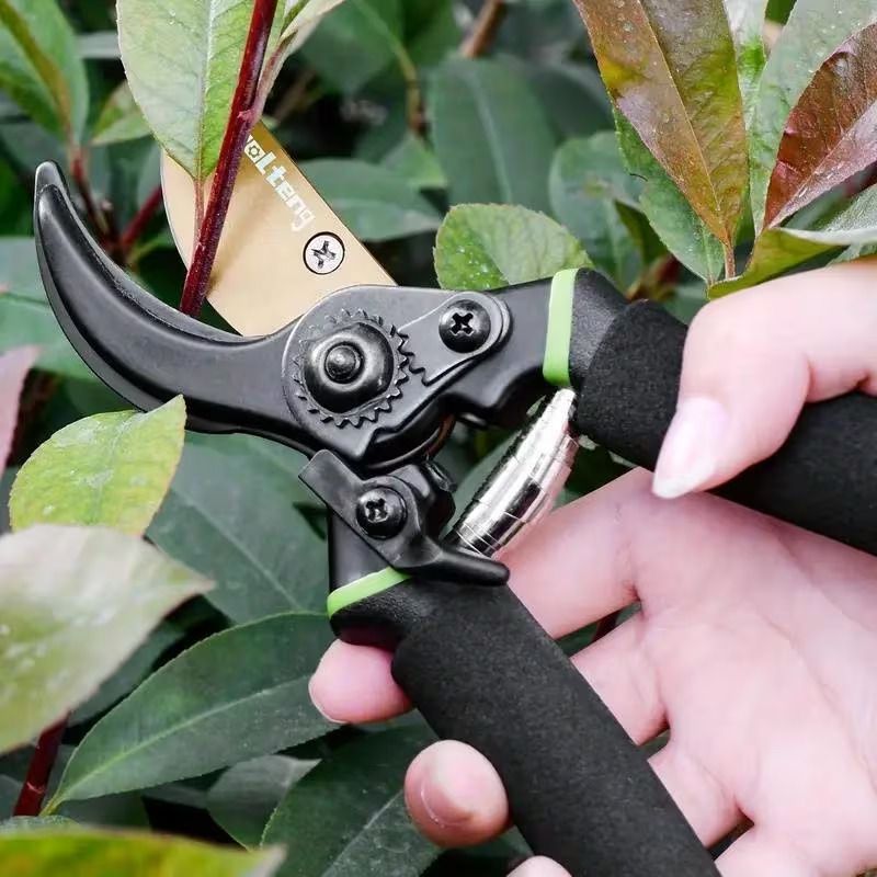 sne Pruner Gardening Scissors Plants Scissor Tree Branch Pruner Green Bypass Pruner-picture-4