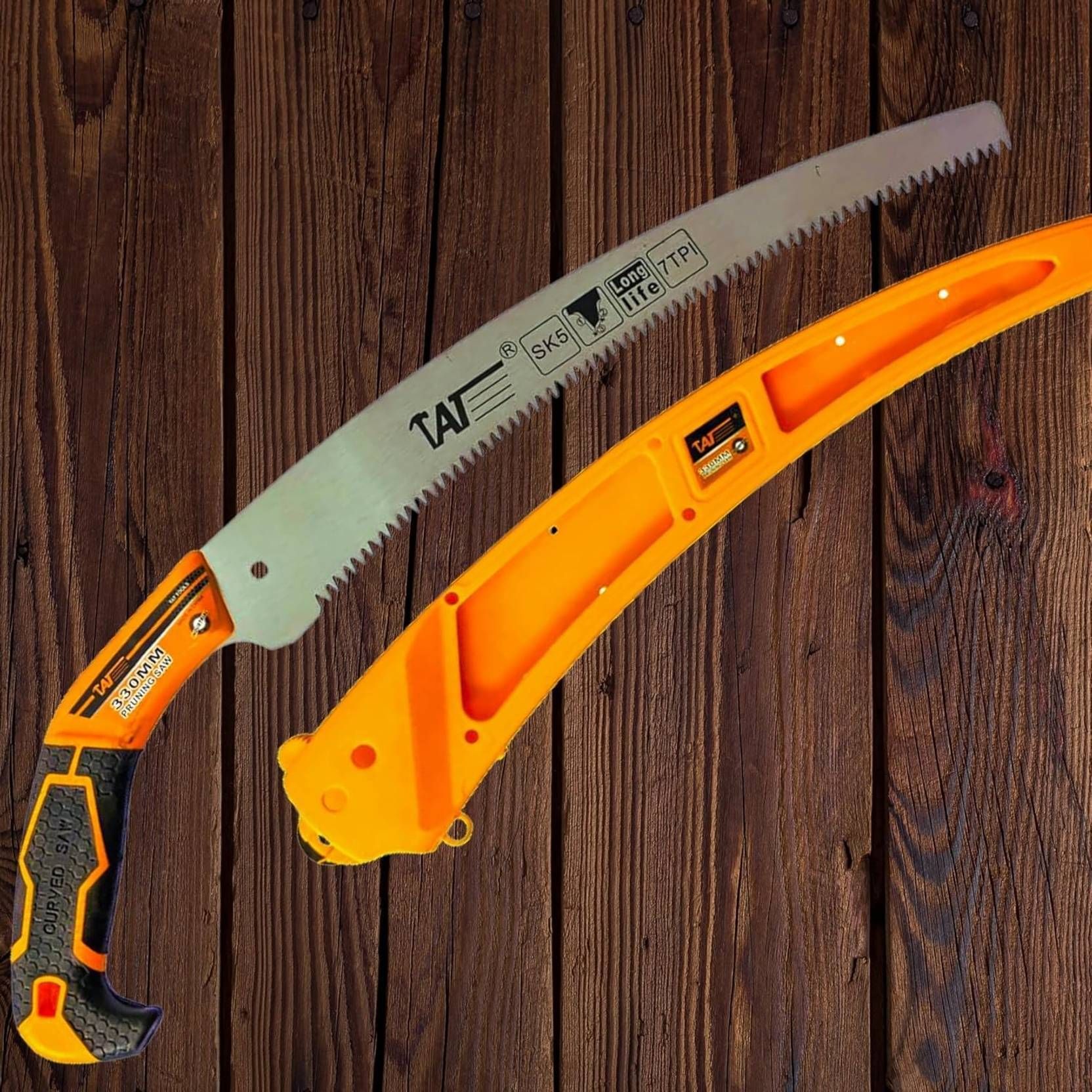 330mm Heavy Duty Hand Saw for Tree Cutting & Wood Pruning with Smart Cover Lakdi katne wali aari, garden cutter, plant trimmer, forest saw, carpentry tool Bypass Pruner-image-44