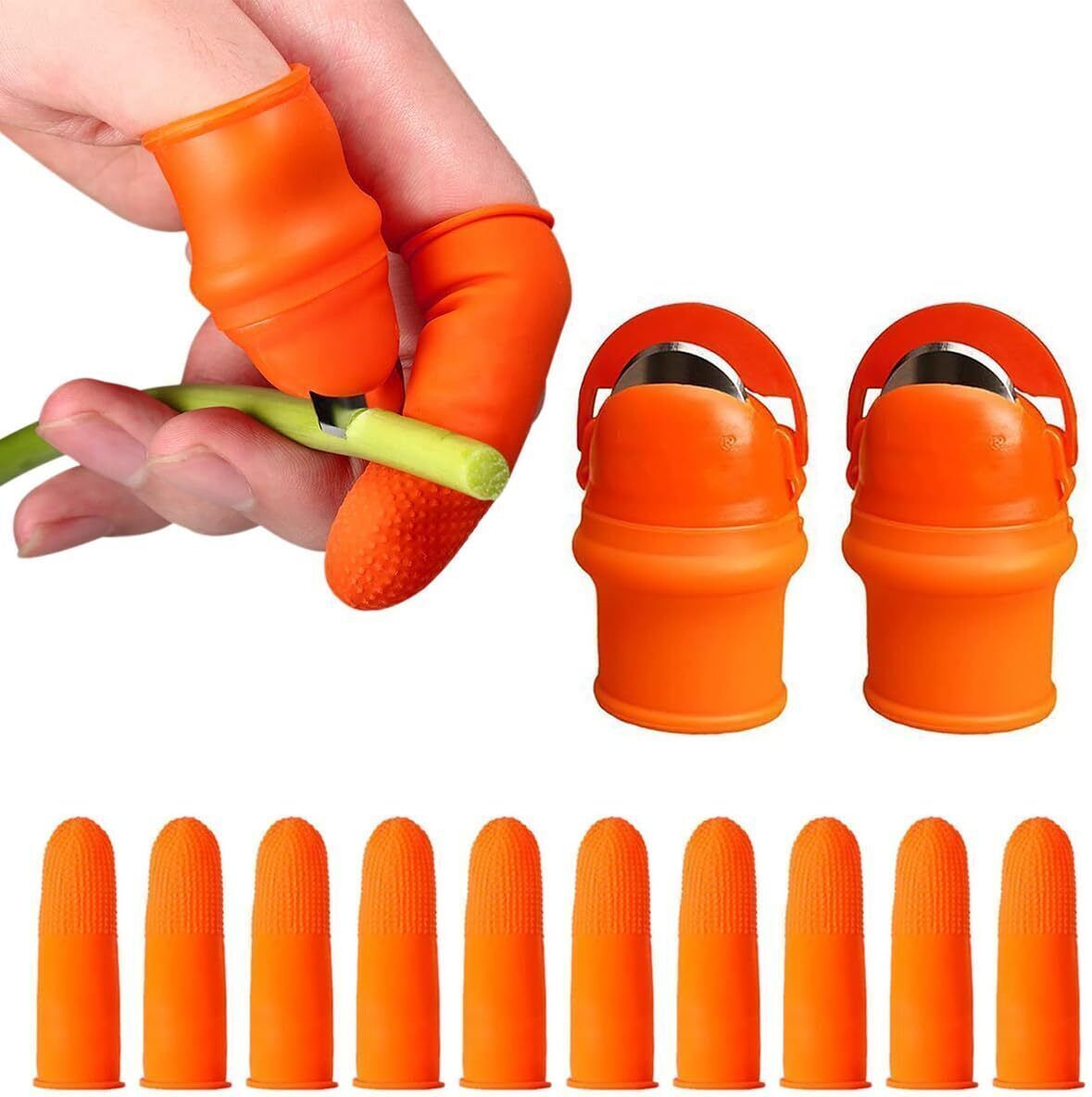 Silicone Thumb Cutter Set Harvesting Trimming Tool Silicone Thumb Gardening Tool Set for Plant Harvesting Bypass Pruner-image-16