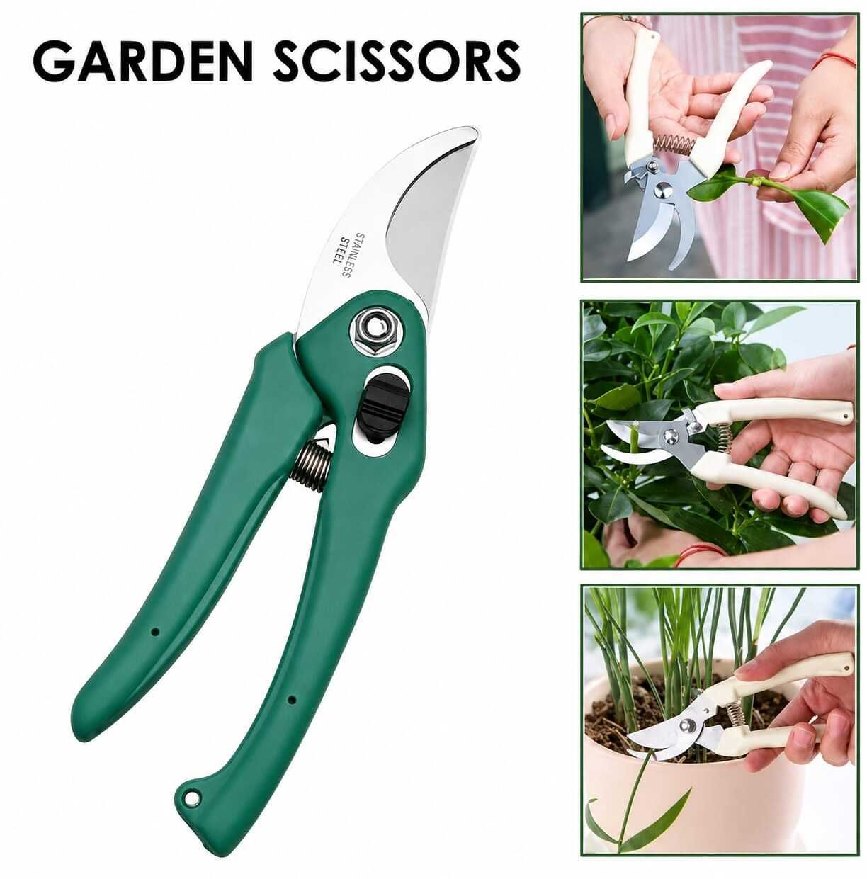 Professional Garden Pruner Branch Cutter Heavy Duty Plant Pruning Scissor for Garden Trees Flowers Bypass Pruner-image-2