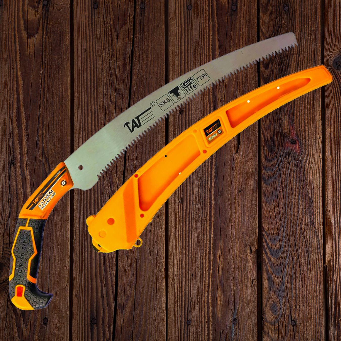 Heavy Duty Tree Cutting Tool | 330mm Hand Saw for Wood Pruning & Cutting Big Trees | 7 Teeth Per Inch Smooth and Easy Cuts Bypass Pruner-image-20