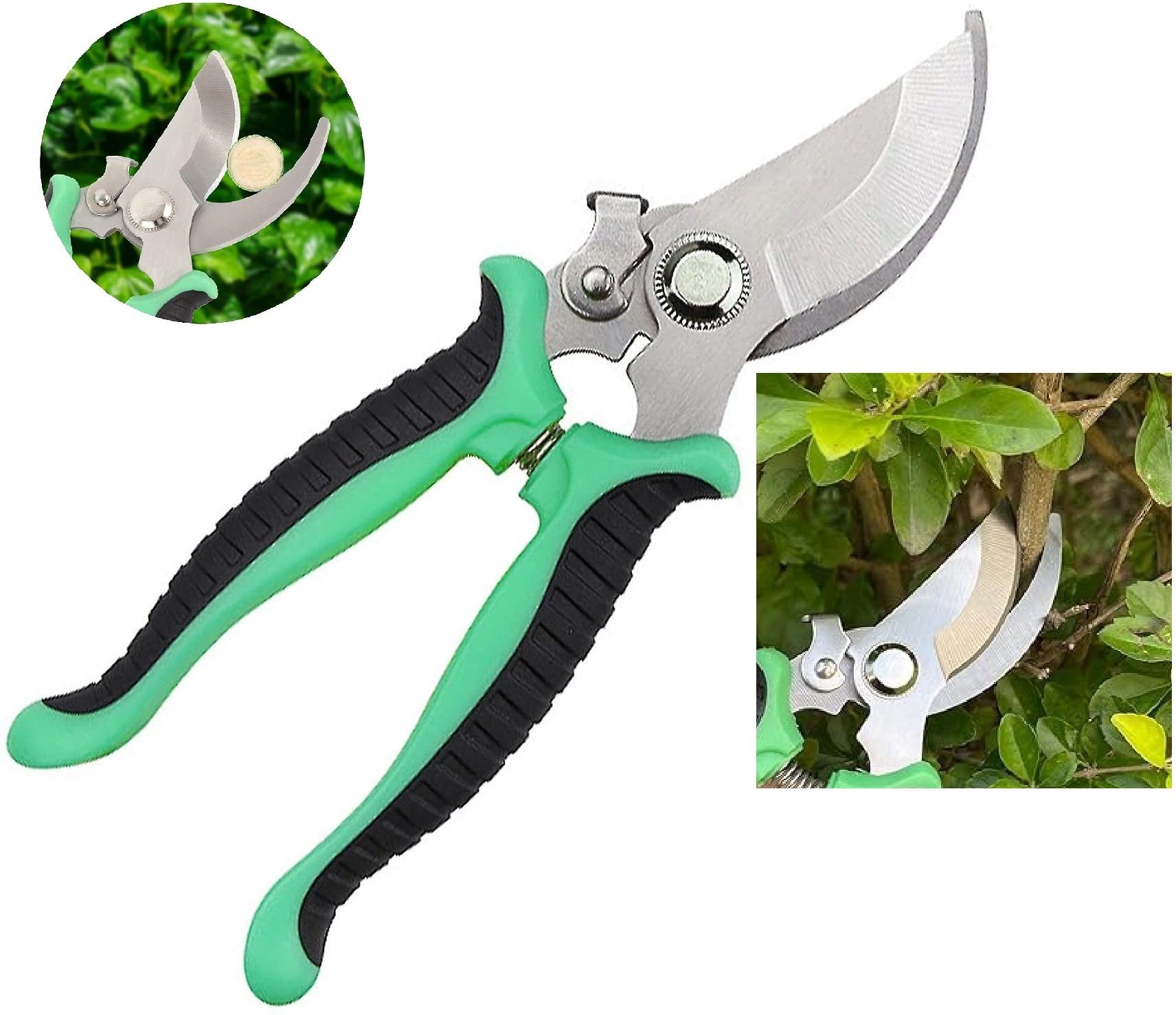Garden Plants Branch & Flowers Cutter Clippers Stainless Steel Sharp Heavy Duty Scissors Gardening Trimmers Tool Bypass Pruner-image-11