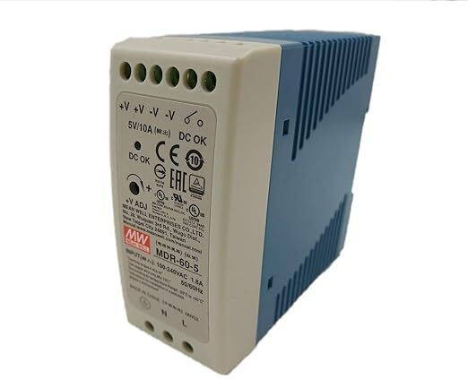 TECHNEXA MEAN WELL MDR-60-5 5V 60W 12A meanwell Industrial DIN Rail Power Supply MDR-60 60 Watts Computer PSU with 0 SATA Cables-image-10