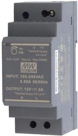 Mean Well SMPS, 12 Valt, 2 AMP, HDR-30-12, Din rail 30 Watts Computer PSU with 0 SATA Cables-image-6