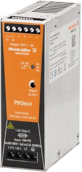 Weidmuller PRO ECO 120 Watt , 24 V DC 5 Amp SMPS , 1469480000 120 Watts Computer PSU with 0 SATA Cables-image-38