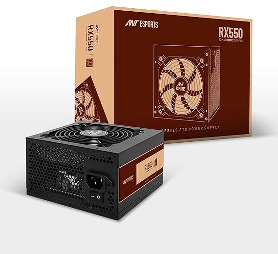 Ant Esports RX550 Watt 80 Plus Bronze Certified Power Supply 550 Watts Computer PSU with 4 SATA Cables