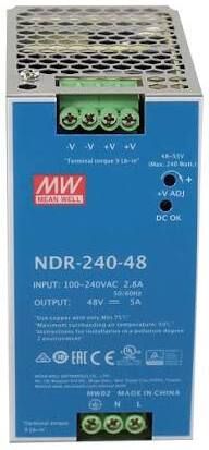 TECHNEXA Men wel Ndr-240-48 48V 5A 240W Industrial Power Supply Din Rail Mount 240 Watts Computer PSU with 0 SATA Cables-image-30
