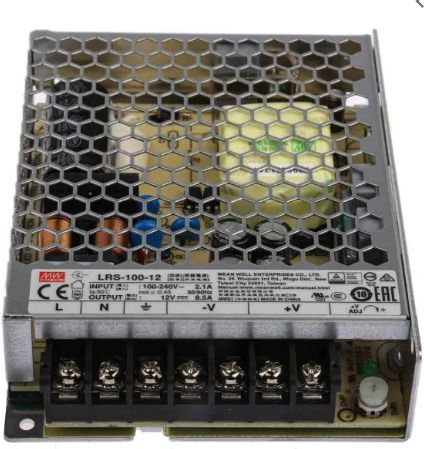 Mean Well power supply, LRS-100-12, 100 watt, 12 valt, 12.5 AMP, panel mount 150 Watts Computer PSU with 0 SATA Cables-image-32