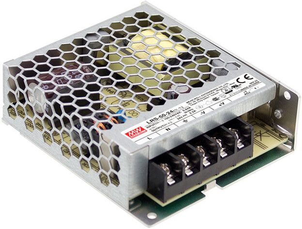 Mean Well SMPS , LRS-50-24 , 24Volt , 2.2 amp Panel Mount Industrial Power supply 50 Watts Computer PSU with 0 SATA Cables-image-44