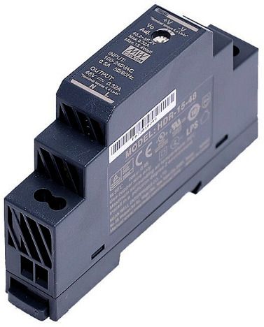 Mean Well SMPS, 48 Valt, 320 mA, HDR15-48, Din rail 15 Watts Computer PSU with 0 SATA Cables-image-28