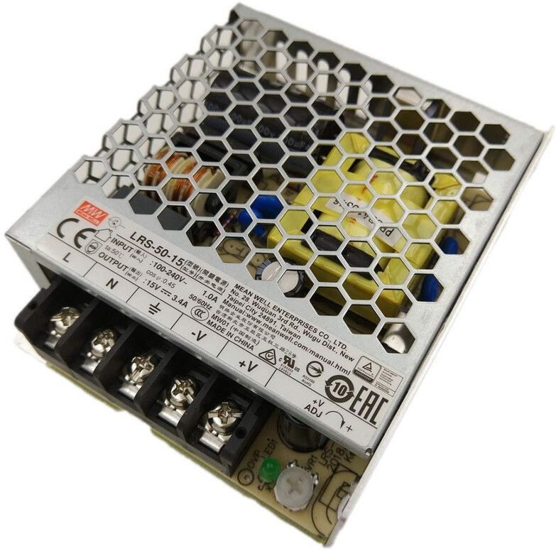 Mean Well SMPS , LRS-50-15 , 15 Volt , 3.4 amp Panel Mount Industrial Power supply 50 Watts Computer PSU with 0 SATA Cables-image-47