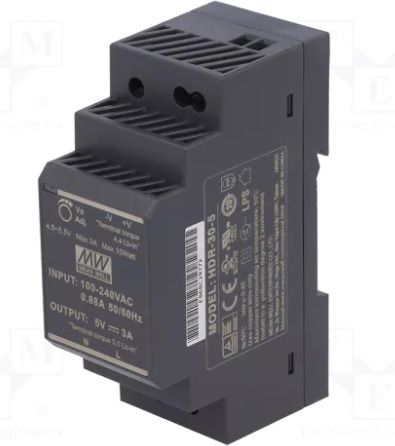 Mean Well SMPS, 5 Valt, 3 AMP, HDR30-5, Din rail 30 Watts Computer PSU with 0 SATA Cables-image-9