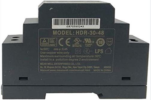 Mean Well SMPS, 48 Valt, 750 mA, HDR30-48, Din rail 30 Watts Computer PSU with 0 SATA Cables-image-8