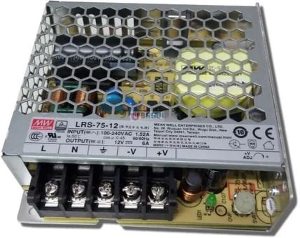 Mean Well SMPS, 12 Valt, 6 AMP, LRS-75-12, panel mount 75 Watts Computer PSU with 0 SATA Cables-image-14