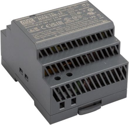 Mean Well SMPS, 15 Valt, 6.13 AMP, HDR100-15, Din rail 100 Watts Computer PSU with 0 SATA Cables-image-30