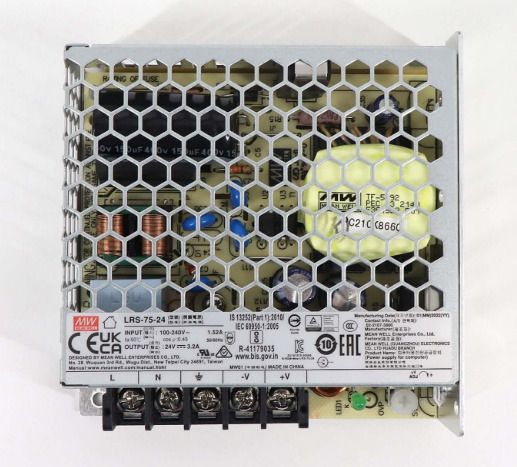 Mean Well SMPS, 24 Valt, 3.2 AMP, LRS-75-24, panel mount 75 Watts Computer PSU with 0 SATA Cables-image-15