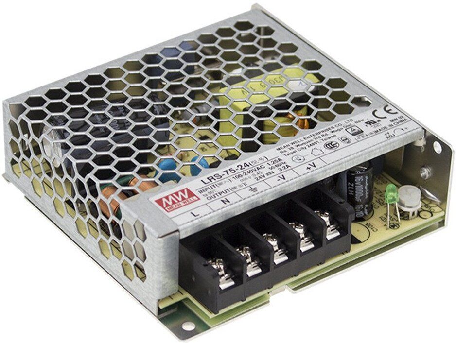 mean well lrs-75-15 75 watts computer psu with 0 sata cables