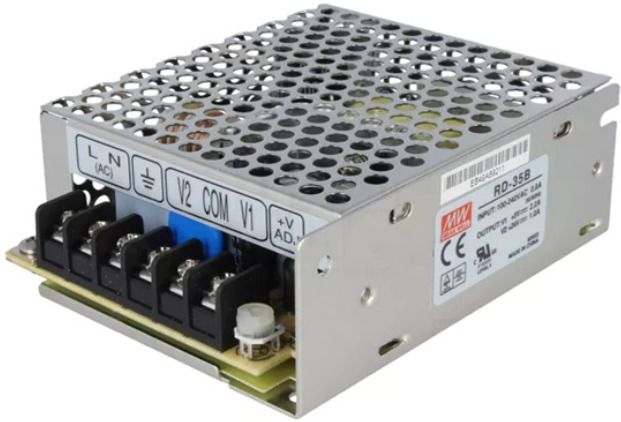 Mean Well SMPS , RD-35B , Dual SMPS ,5V/2.2A 24V/1A, Panel Mount 35 Watts Computer PSU with 0 SATA Cables-image-26