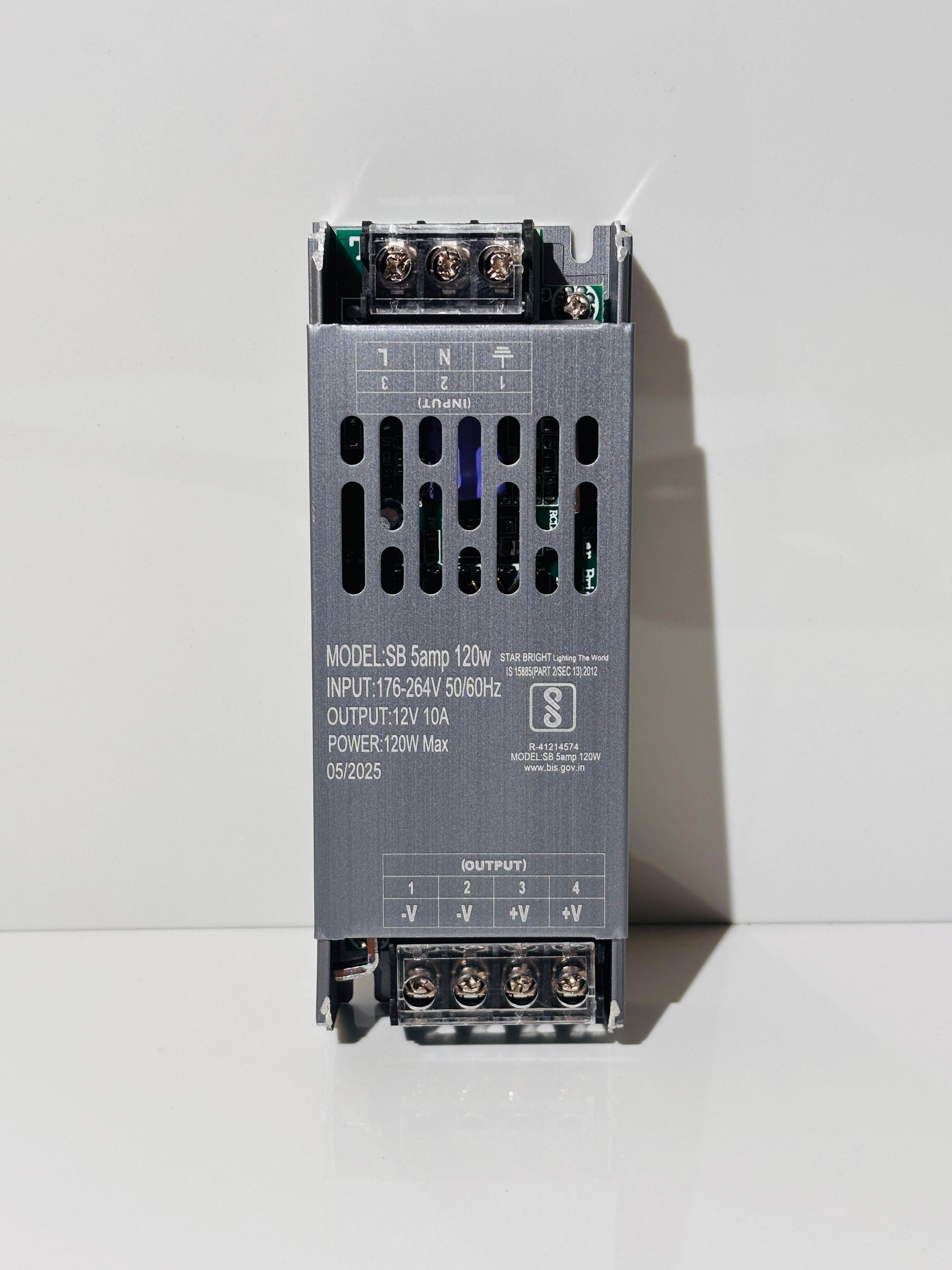 Volt Vision SMPS Driver 12V 10AMP 120W AC To DC Switching Convertor Driver/Power Supply 12 Watts Server PSU with 0 SATA Cables-image-0