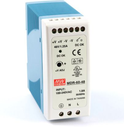 Mean Well 48 Volt 1.25 Amp Din rail Smps (Power Supply ), MDR-60-48 Industrial & LED 60 Watts Computer PSU with 0 SATA Cables-image-20