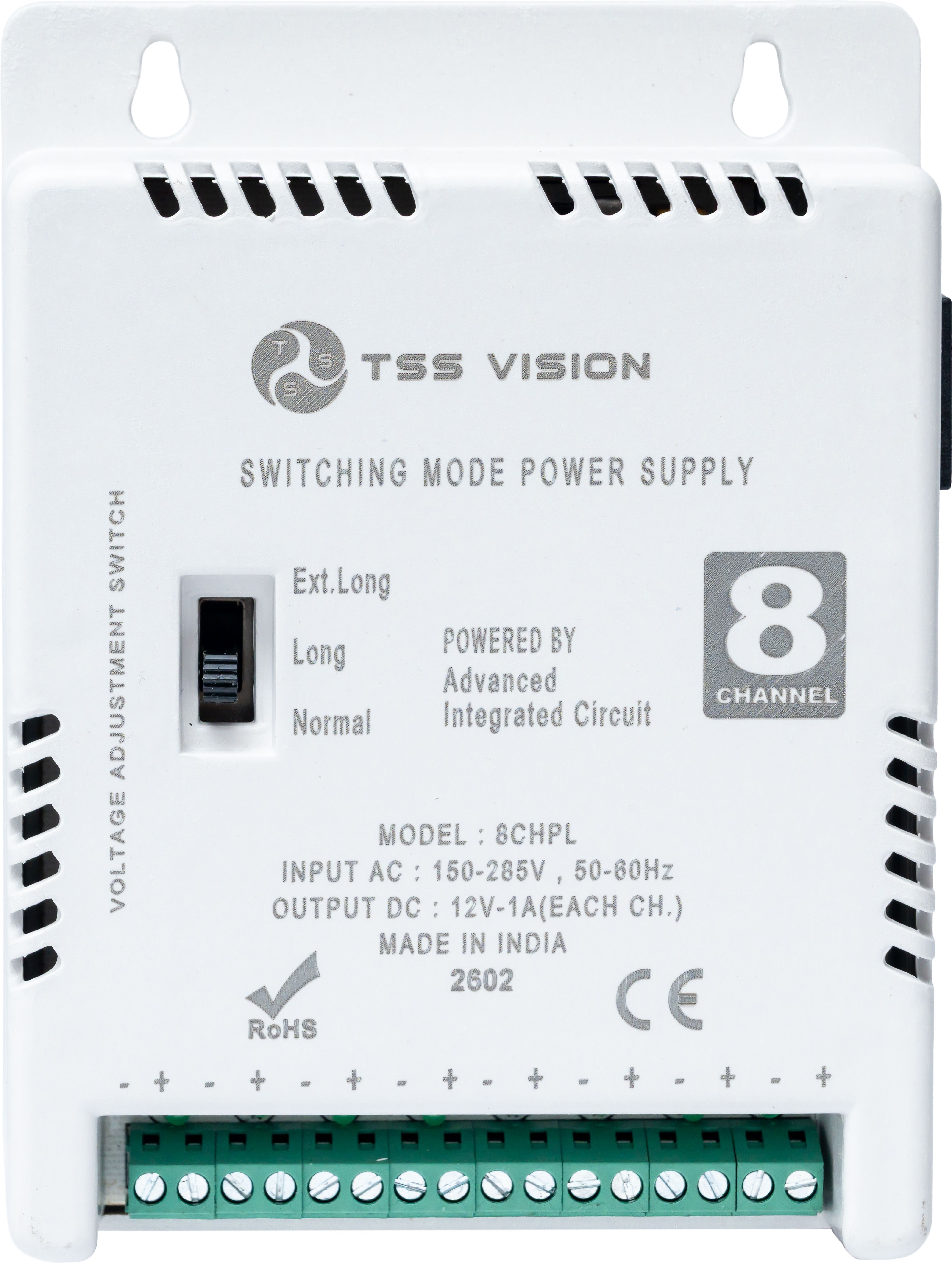 tssvision 8 CHANNEL SWITCHING MODE POWERSUPPLY SMPS FOR CCTV CAMERA 10 Watts Computer PSU with 0 SATA Cables-image-25