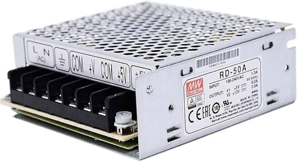 Mean Well Dual Power Supply, 12V 2 Amp & 5V 6 Amp , RD-50A Smps 50 Watts Computer PSU with 0 SATA Cables-image-5