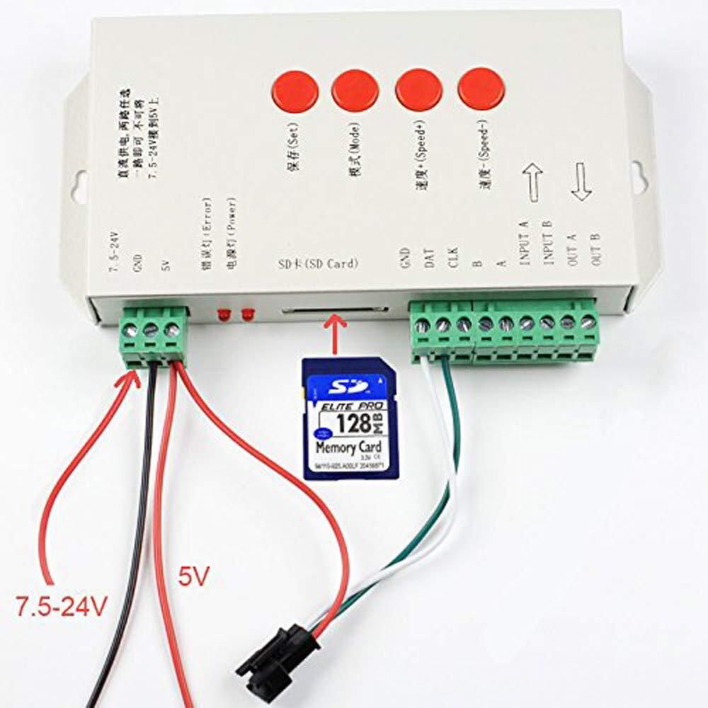 Brilights T1000S LED Controller for WS2812B Strips 60 Watts Computer PSU with 3 SATA Cables-image-34