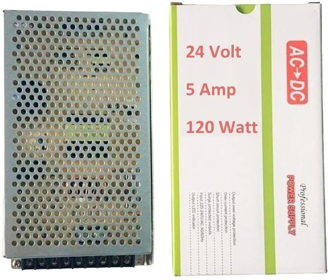 BALRAMA 24 Volt 5 Amp Metal Body Power Supply AC to DC Adapter Transformer 24v 5a 120w 120 Watts PSU-image-3