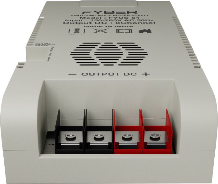 FYBER CCTV Upto 8 Normal Analog Security Camera Power Supply SMPS Model FYUS-61 96 Watts Computer PSU with 0 SATA Cables-image-35