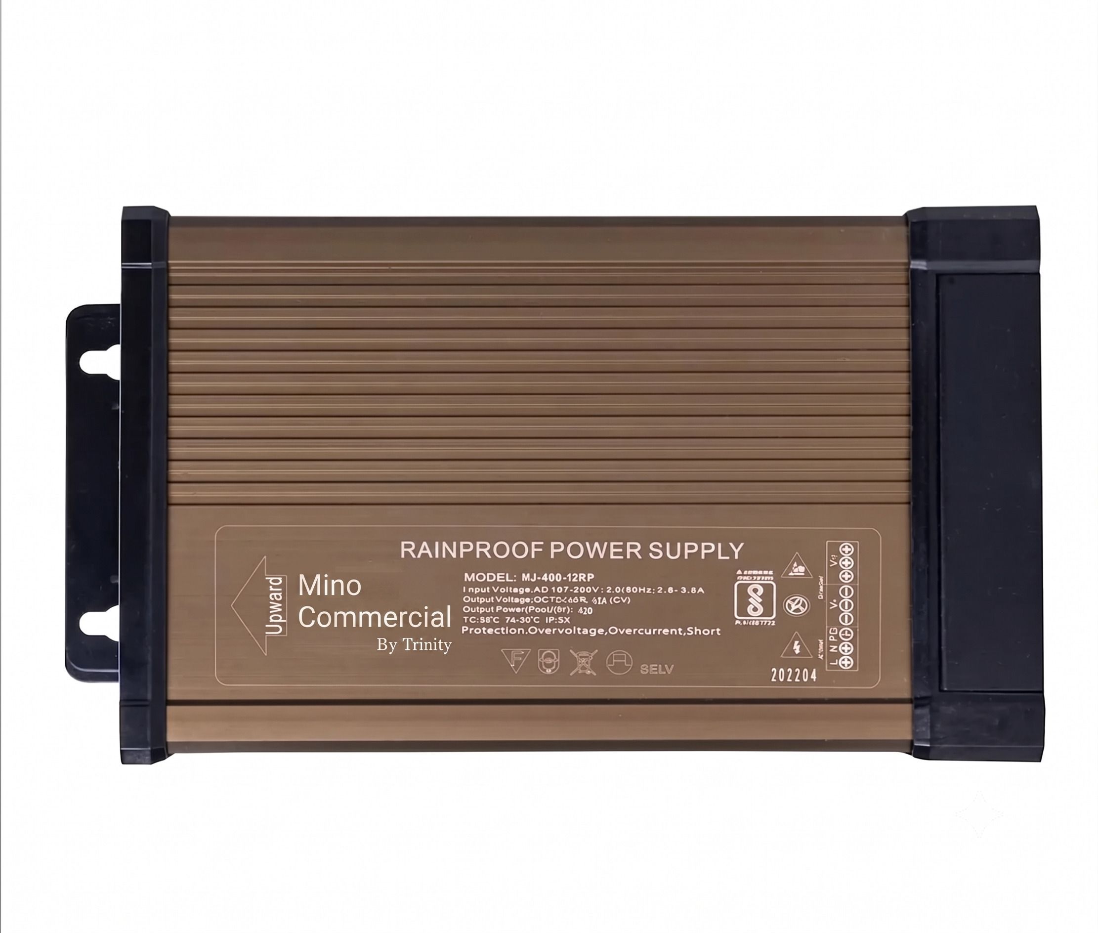 minocommercial 12V-50AMP-400W ADAPTER 400 Watts Server PSU with 0 SATA Cables-image-12