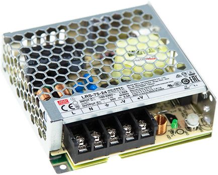 Mean Well Switching Power Supply, LRS-75-24, 24V dc, 3.2A, 76.8W, 1 Output 75 Watts Computer PSU with 0 SATA Cables-image-26