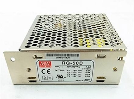 Mean Well SMPS, 5V/3A 12V/0.9A 24V/0.9A -12V/0.5A, RQ-50D, panel mount Quad Power Supply 50 Watts Computer PSU with 0 SATA Cables-picture-18