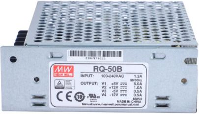 Mean Well SMPS, 5V/5A -5V/0.5A 12V/1A -12V/0.5A, RQ-50B, panel mount Quad Power Supply 50 Watts Computer PSU with 0 SATA Cables-image-44
