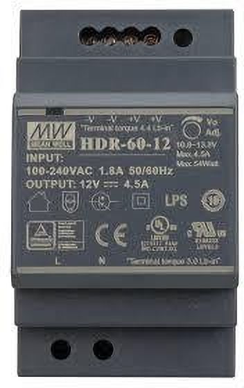 mean well hdr-60-12 60 watts computer psu with 0 sata cables