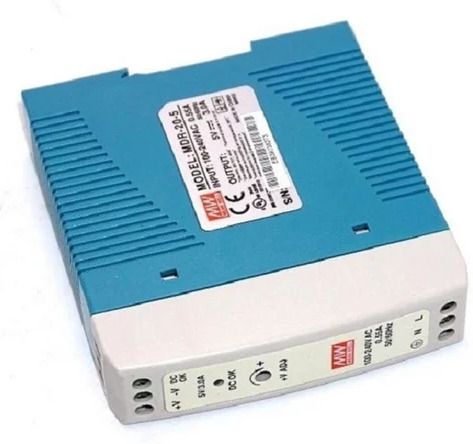 mean well smps, 5 valt, 3 amp, lrs20-5, din rail 20 watts computer psu with 0 sata cables