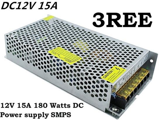 3REE 12V 15A 180W Switch Power Supply 180 Watts Computer PSU with 2 SATA Cables-image-1