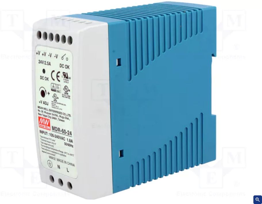 Mean Well SMPS, MDR-60-24, 24 Volt 2.5 amp Din Rail industrial Power supply 60 Watts Computer PSU with 0 SATA Cables-image-15