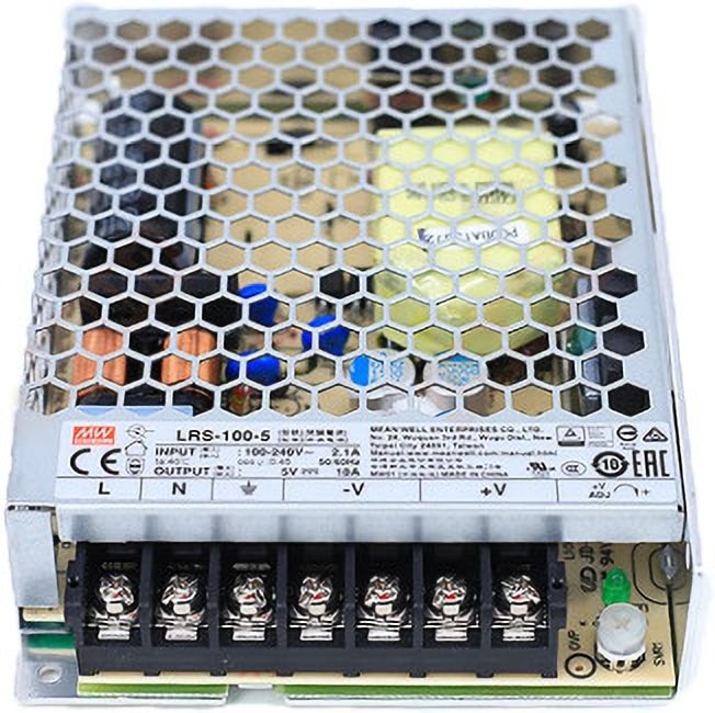 Mean Well SMPS, 5 Valt, 18 AMP, LRS-100-5, panel mount 100 Watts Computer PSU with 0 SATA Cables-image-33