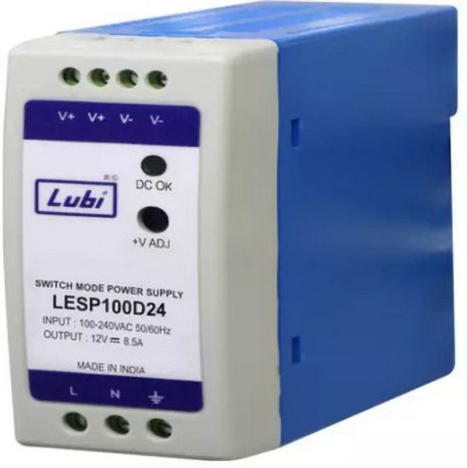 LUBI Switch Mode Power Supply Din Rail Mount 24 V Single Output 2.2 Amp, LESP100D24 100 Watts Computer PSU with 0 SATA Cables-image-10