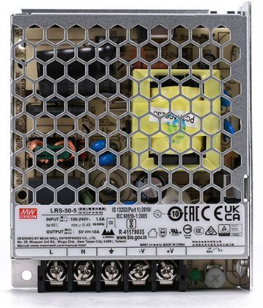 Mean Well power supply, LRS-50-5, 50 watt, 5 V, 10 A, panel mount 50 Watts Computer PSU with 0 SATA Cables-image-23