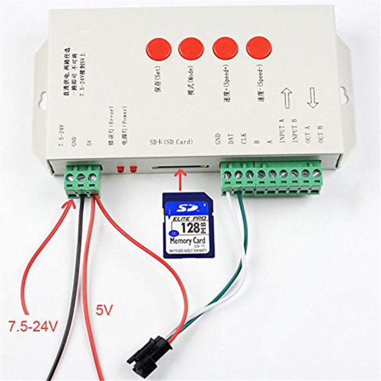 Brilights LED Pixel Controller T1000S DC5-24V 60 Watts Computer PSU with 3 SATA Cables-image-38