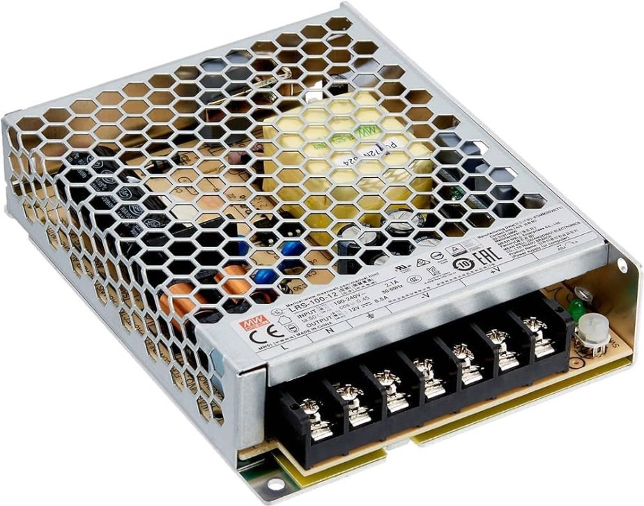 Mean Well power supply, LRS-100-12, 100 watt, 12 valt, 8.5 AMP, panel mount 100 Watts Computer PSU with 0 SATA Cables-image-30