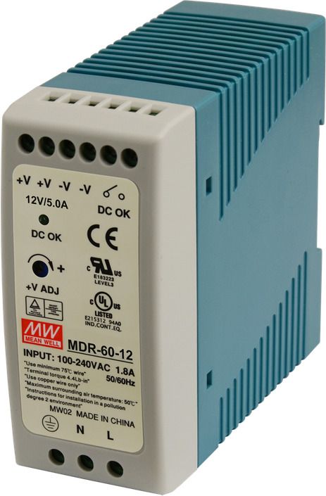 Mean Well MDR-60-12 Smps (60w), Ac to Dc 12 Volt 5 A Din Rail power Supply 60 Watts Computer PSU with 0 SATA Cables-image-7