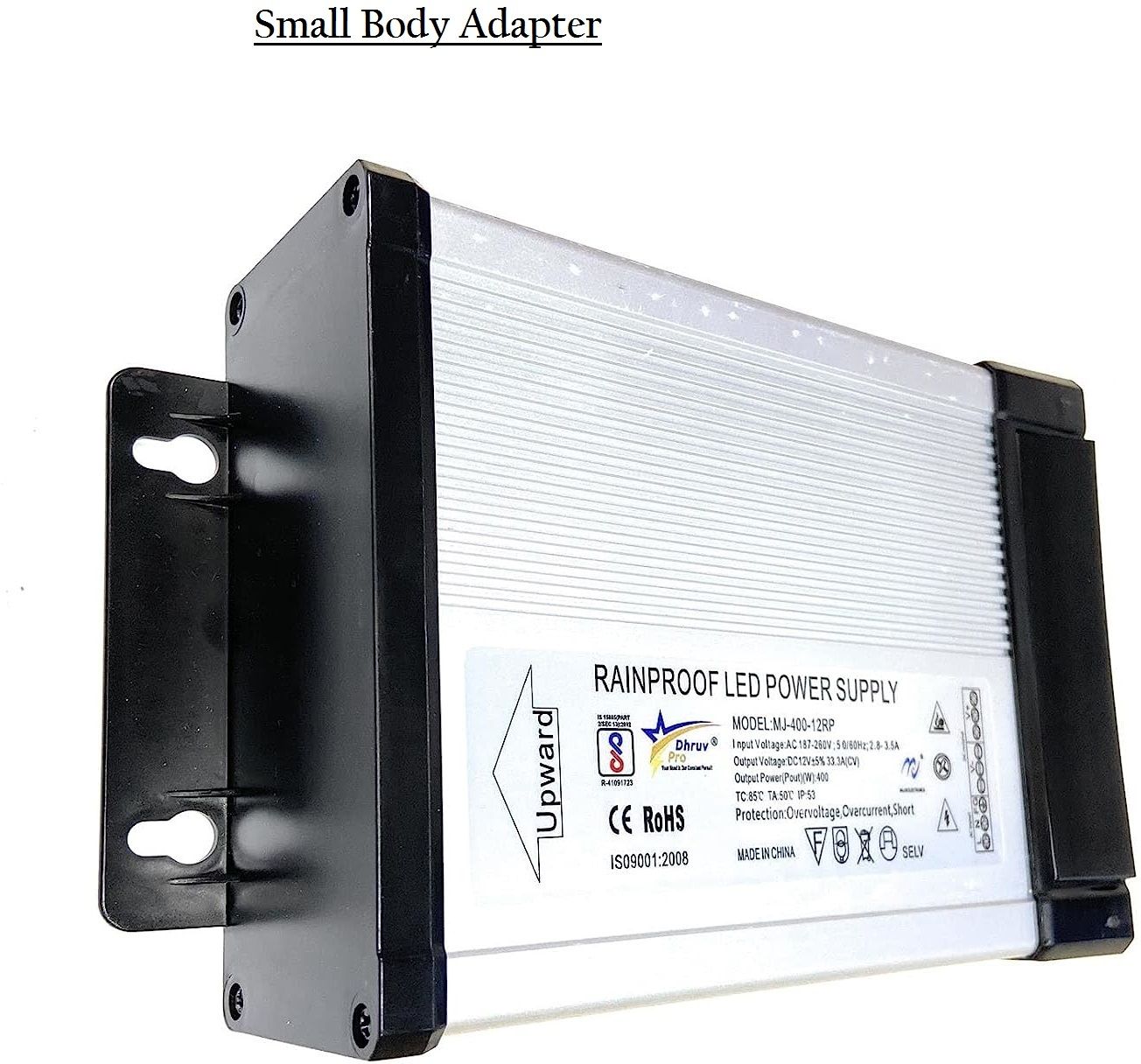 DHRUV-PRO 12V Switched Rainproof Power Supply (Silver) (12V 400W 180x120x56mm)-Small Body 400 Watts PSU-image-6